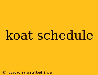 koat schedule