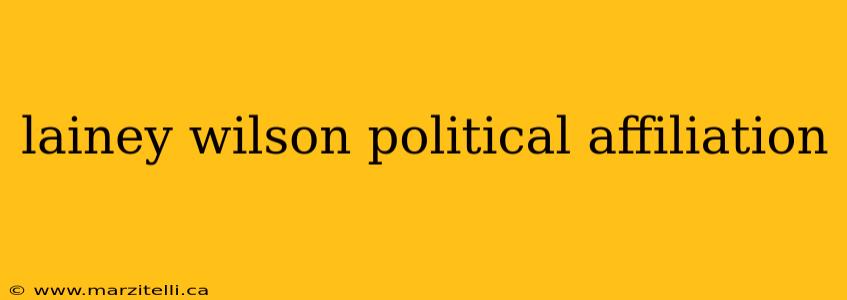 lainey wilson political affiliation