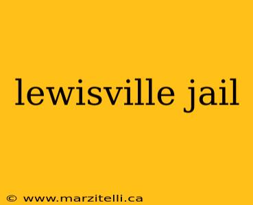 lewisville jail