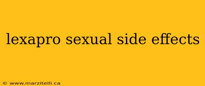 lexapro sexual side effects