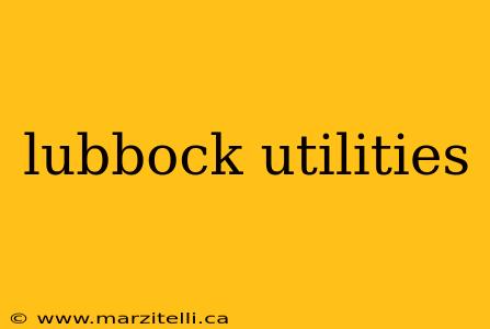 lubbock utilities