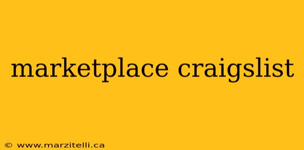 marketplace craigslist