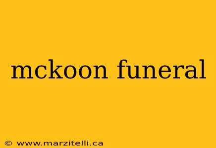 mckoon funeral