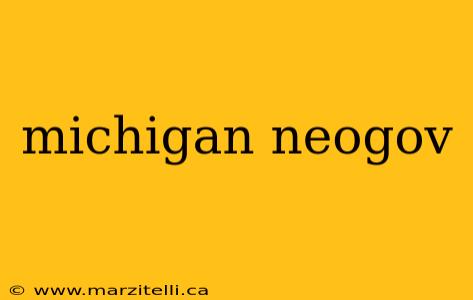 michigan neogov
