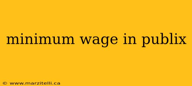 minimum wage in publix
