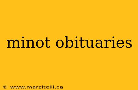 minot obituaries