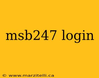msb247 login