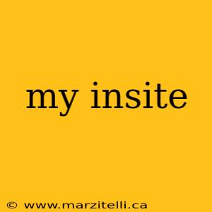 my insite