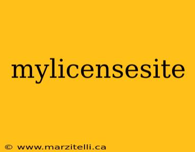 mylicensesite