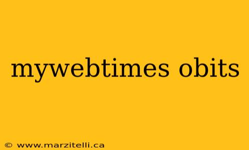 mywebtimes obits