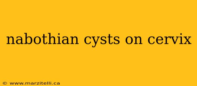nabothian cysts on cervix
