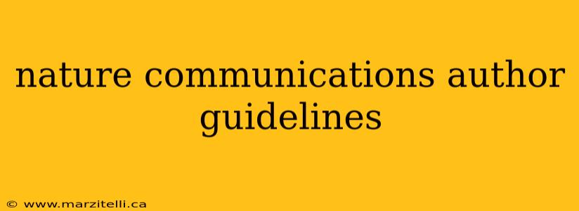 nature communications author guidelines