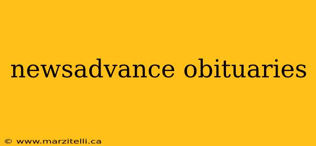 newsadvance obituaries