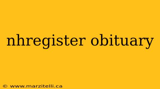 nhregister obituary