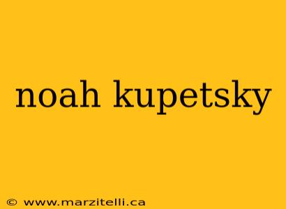noah kupetsky