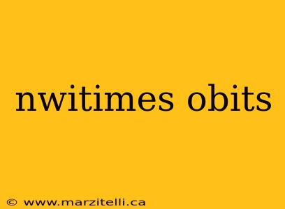 nwitimes obits