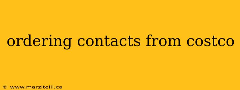 ordering contacts from costco