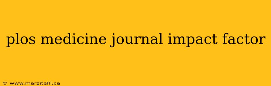plos medicine journal impact factor