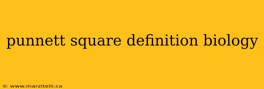 punnett square definition biology