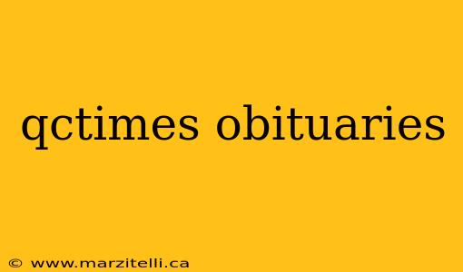 qctimes obituaries