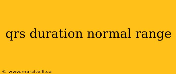 qrs duration normal range