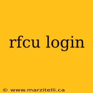 rfcu login