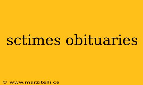 sctimes obituaries
