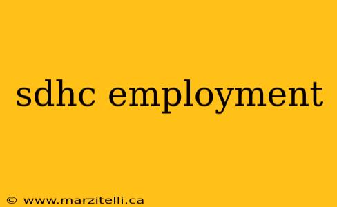 sdhc employment