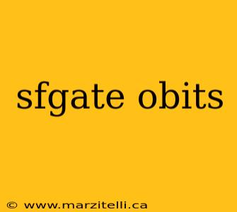 sfgate obits