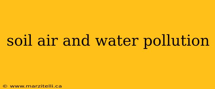 soil air and water pollution