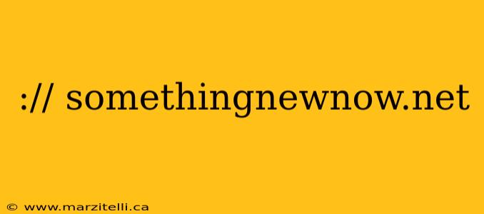 :// somethingnewnow.net