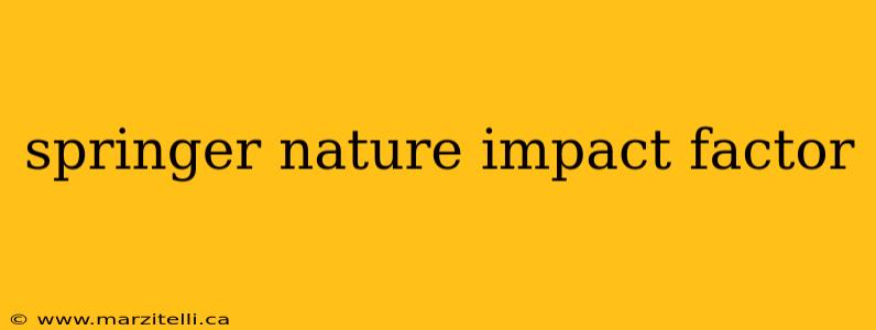 springer nature impact factor