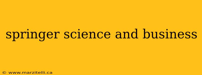 springer science and business