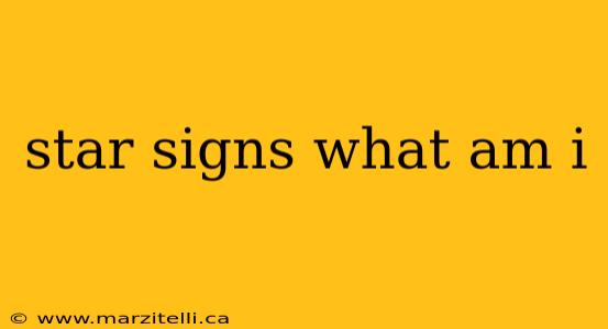 star signs what am i