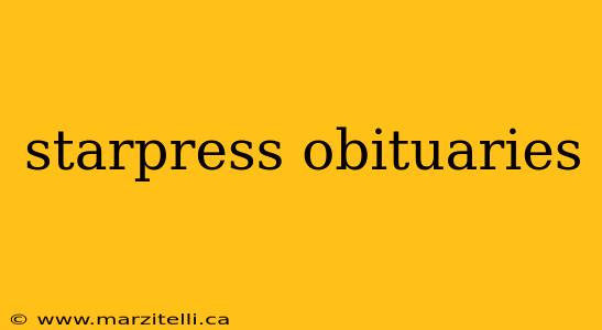starpress obituaries