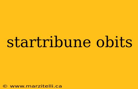 startribune obits