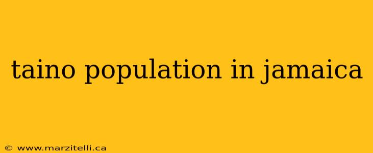 taino population in jamaica