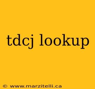 tdcj lookup