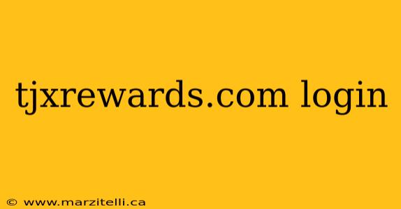 tjxrewards.com login