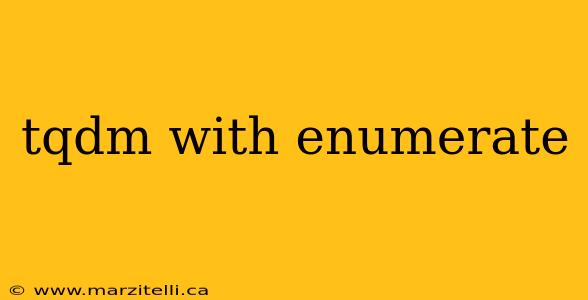 tqdm with enumerate