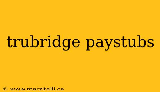trubridge paystubs