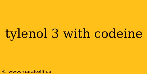 tylenol 3 with codeine