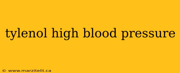 tylenol high blood pressure