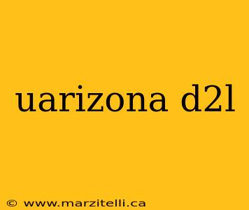 uarizona d2l