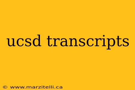 ucsd transcripts