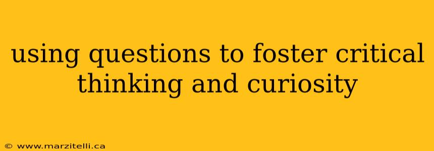 using questions to foster critical thinking and curiosity