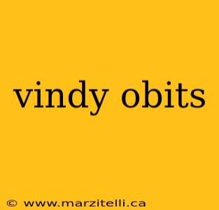 vindy obits