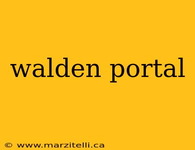 walden portal