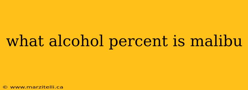 what alcohol percent is malibu