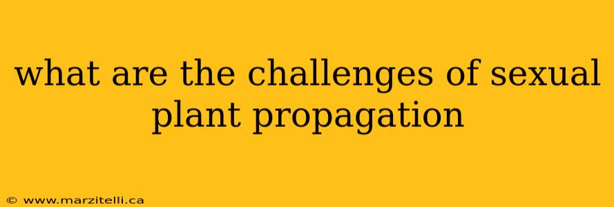 what are the challenges of sexual plant propagation